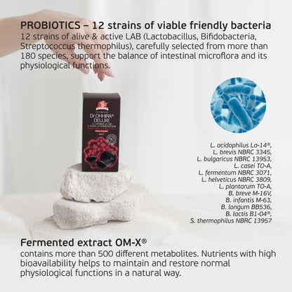 Dr.OHHIRA® DELUXE - 12 strains of LAB PROBIOTICS - 5 years of fermentation - (VEGAN FRIENDLY)