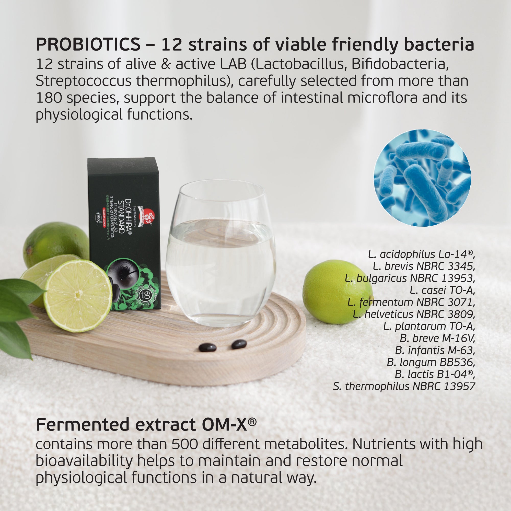 Dr. OHHIRA® STANDARD 12 Strains of LAB PROBIOTICS - 3 years of fermentation (VEGAN FRIENDLY)